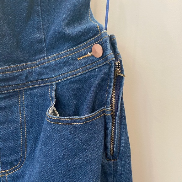 NWOT Forever21 Denim Cami Overalls / Jumpsuit - Picture 4 of 9